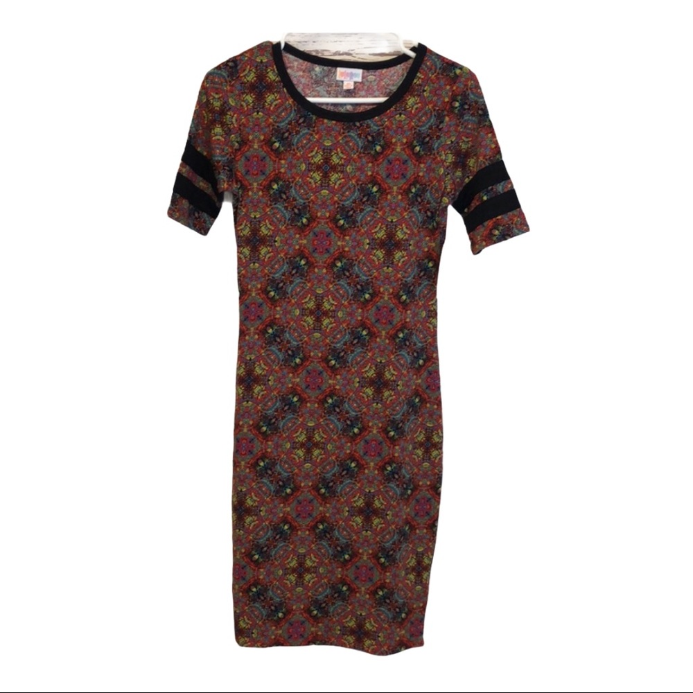 LulaRoe striped sleeve‎ Julia dress